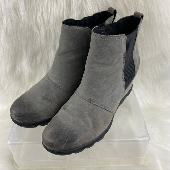 SOREL JOAN OF ARCTIC ANKLE BOOTIES WEDGES - Picture 2 of 9